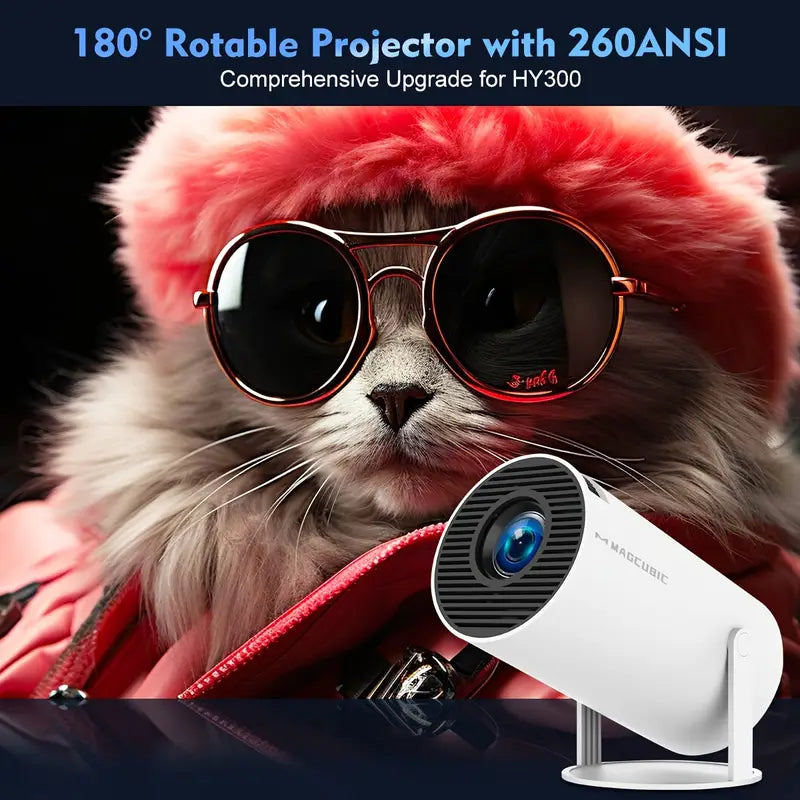 Compact Mini Projector 4K Ultra HD with Wireless Connectivity Home Theater System Streaming Device | Sansoti
