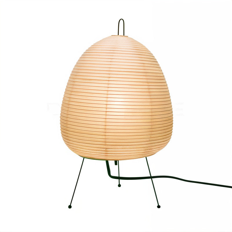 Ronde Tafellamp met Rijstpapier en Bamboe - Japans Geïnspireerd Minimalistisch Design - Warm Wit 2700K LED - Ø25×38 cm | Sansoti