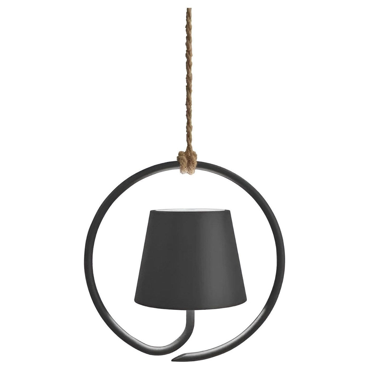 Suspension LED sans fil rechargeable métal rétro noir blanc lampe suspendue moderne | Sansoti