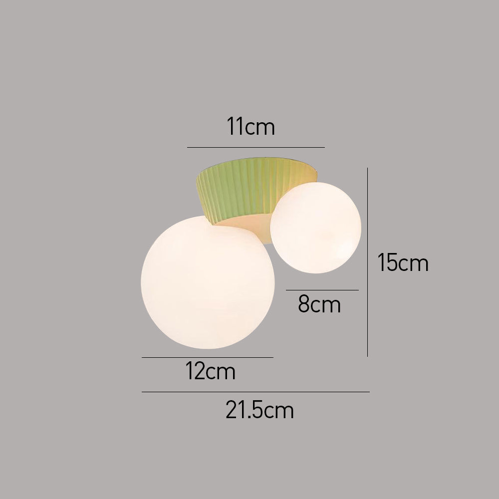 Modern Ceiling Lamp with Double Globes – Stylish Scandinavian Wall Lighting for Living Room and Bedroom | Sansoti