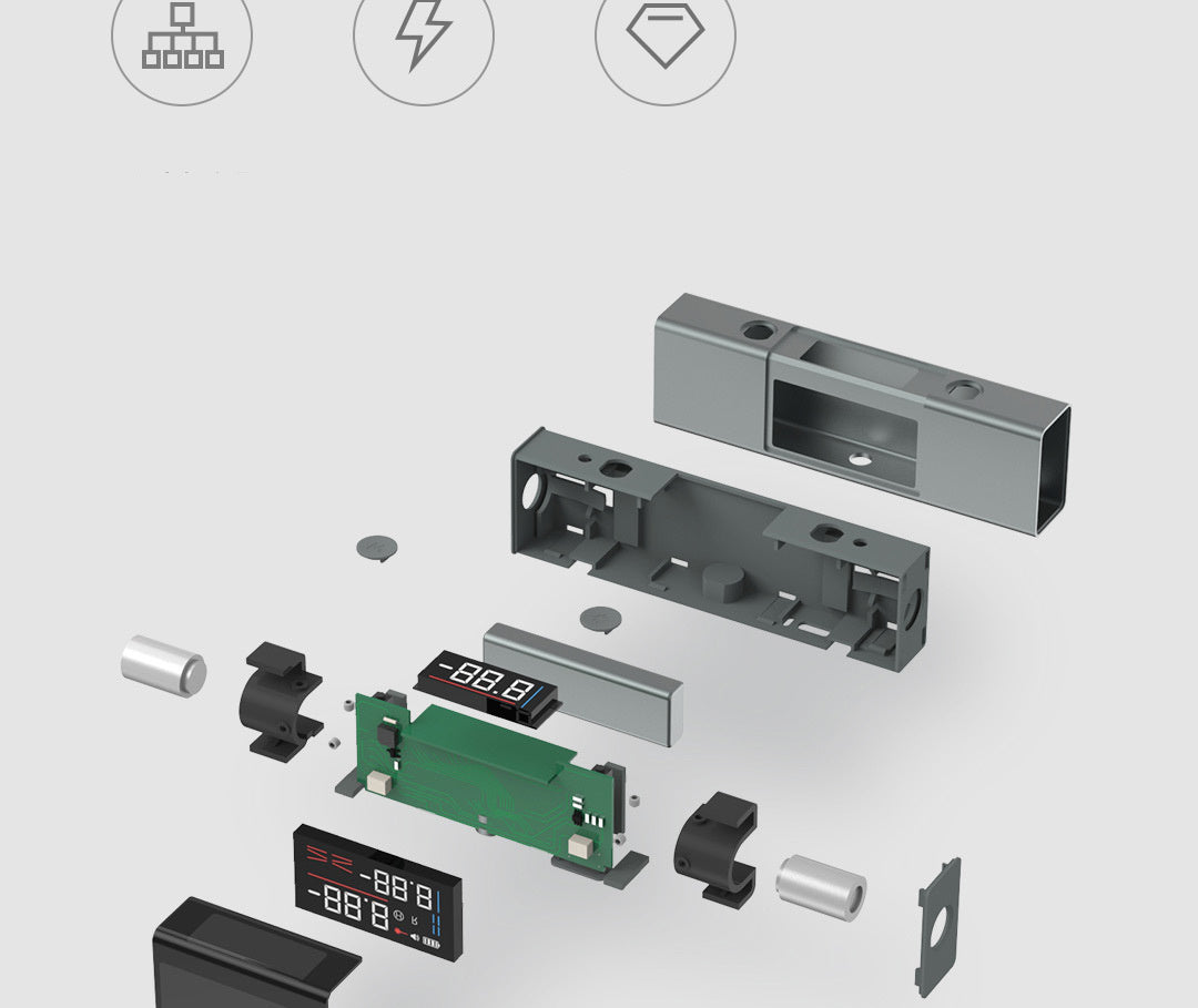 360° Level with LED Display – Professional Cross Line Laser for Perfect Alignment | Sansoti