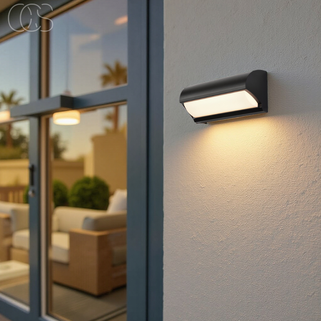 Buiten Wandlamp LED Zwart IP65 Waterdicht 3000K Warm Wit Tuin Balkon Gevel Modern | Sansoti