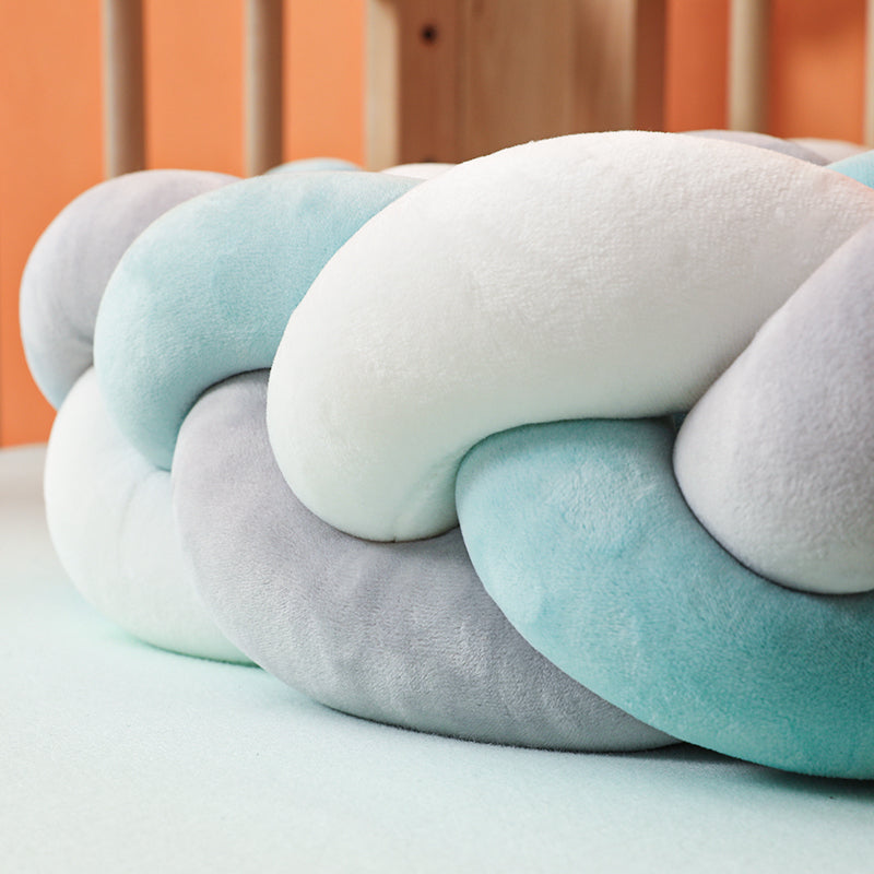 Handgewebter Bettumrandung Babybett 100-500cm Atmungsaktive Baumwolle Schutz fürs Babyzimmer Sicher Weich Verschiedene Farben | Sansoti