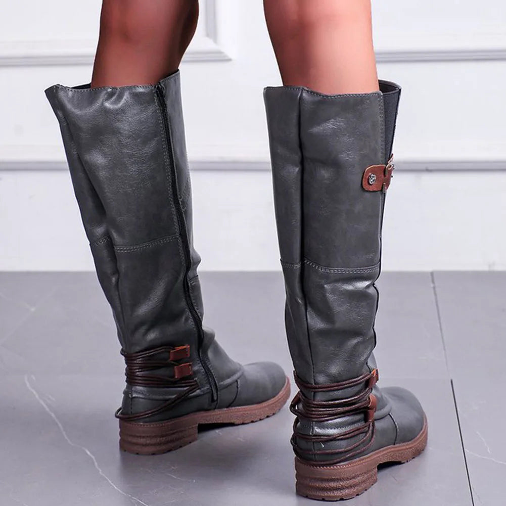 Leren Dames Ritslaarzen – Comfortabel & Warm voor Herfst en Winter | Sansoti