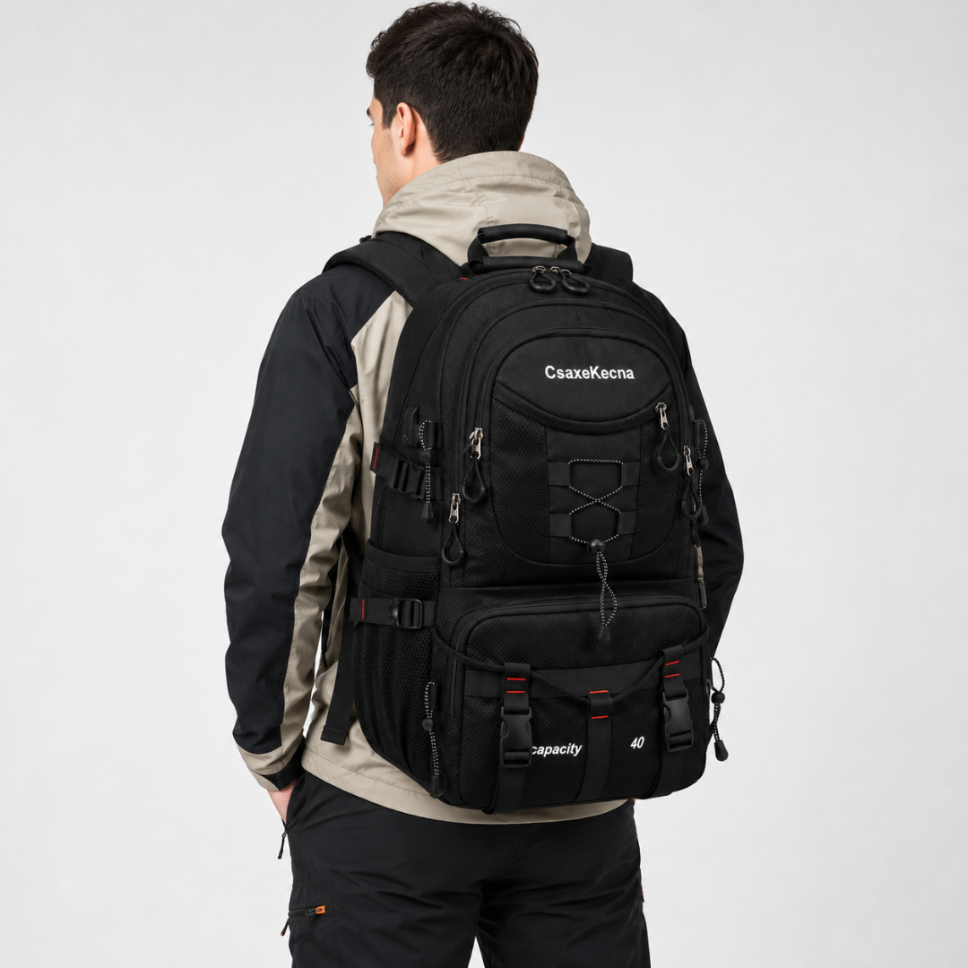 Trekkingrucksack 40 Liter mit USB-Anschluss, ergonomisch und wasserdicht, zum Wandern, für Bergtouren, Outdoor-Aktivitäten, Camping und Reisen | Sansoti