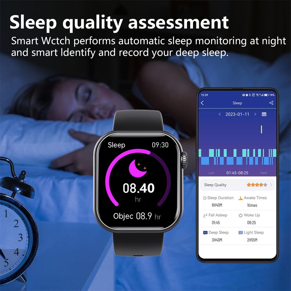 Gesundheits-Smartwatch mit Herzfrequenzmesser, Blutdruckmessung, Sauerstoffsättigung, Schlafüberwachung wasserdicht für Sport | Sansoti
