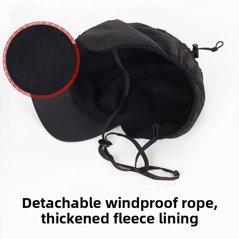 Winter Hat with Ear Flaps and Fleece Lining Adjustable Windproof Warm 56-62cm Unisex Head Circumference Skiing | Sansoti