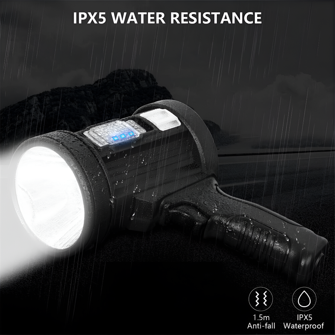 Oplaadbare LED Zaklamp 100000 Lumen Verstelbare Kleuren Waterdicht Professioneel voor Outdoor Camping | Sansoti