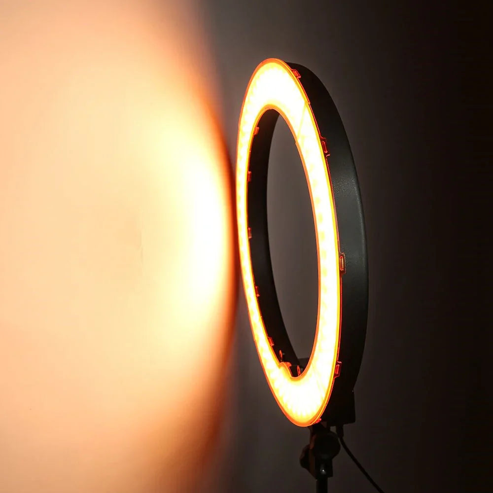 LED Ringlicht met Klem Modern Dimbaar Bureaulamp met 360° Draaibaar – Perfect voor Video-Calls Make-up Fotografie | Sansoti