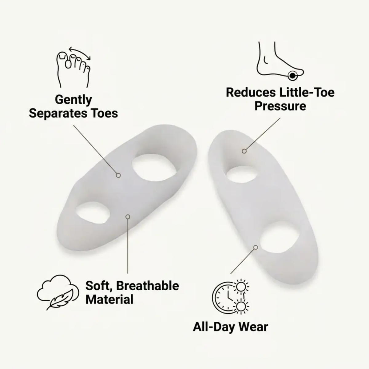 Orthopedic Toe Separators – Correction for Bunions, Hammer Toes and Toe Alignment | Sansoti