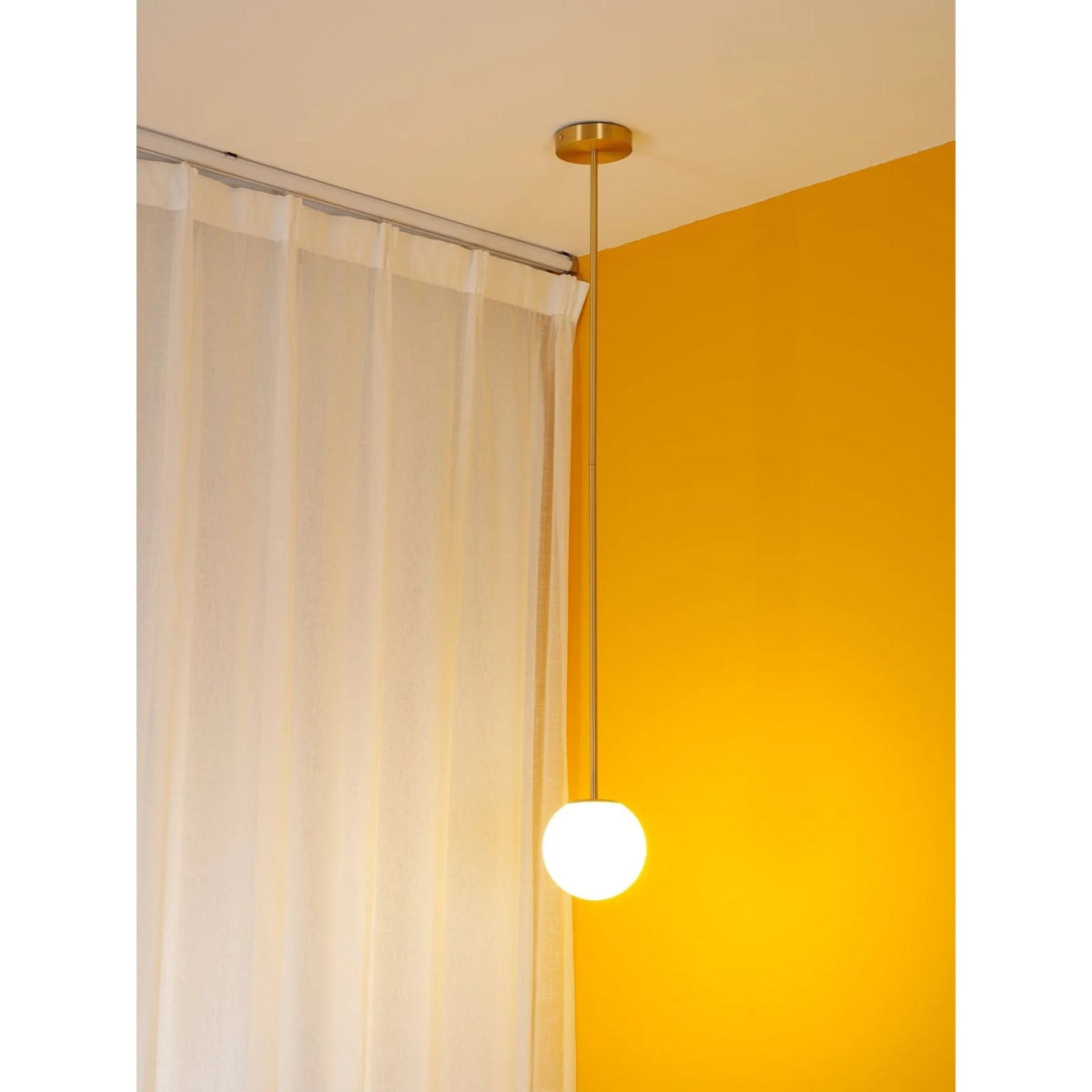 Hanglamp Messing Melkglas Plafond Minimalistisch Modern Scandinavisch Hal Eettafel Nachtkastje | Sansoti