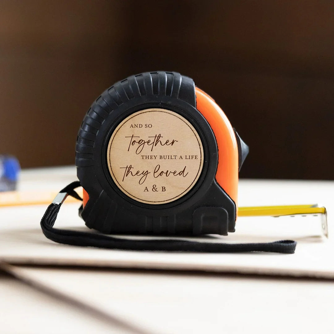 Engraved Tape Measure and Hammer Set – Personalized Tool Set for Father’s Day, Woodworking & DIY | Sansoti