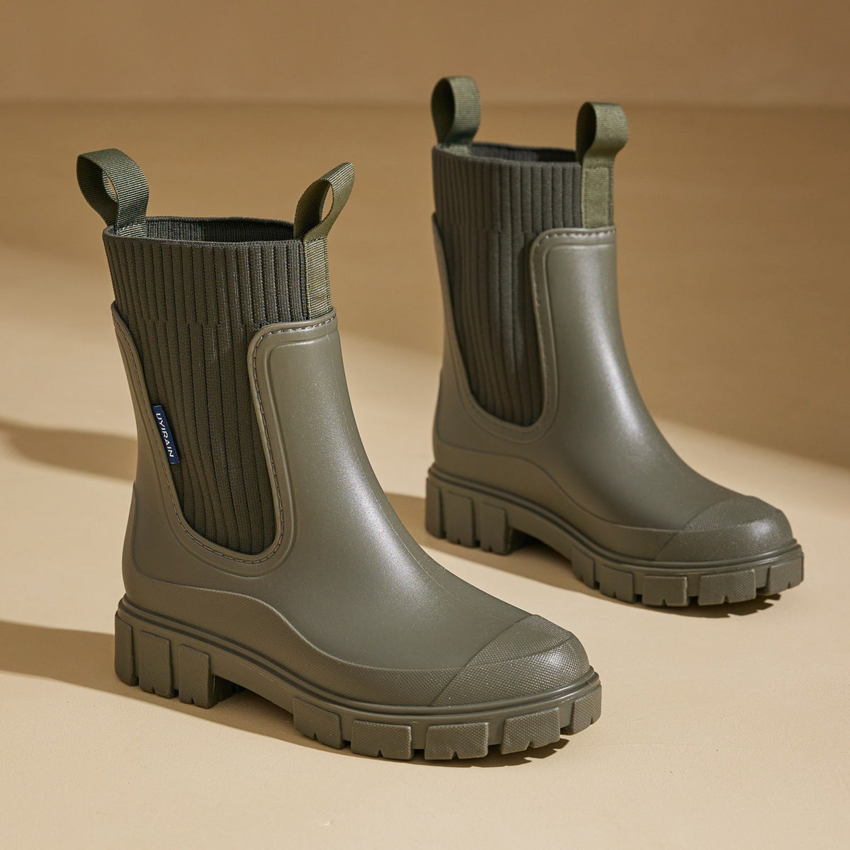 Wasserdichte Damen-Regenstiefel, niedriges Modell, rutschfeste Sohle, für Gartenarbeit und Stadtspaziergänge, flexible Passform, bequem | Sansoti