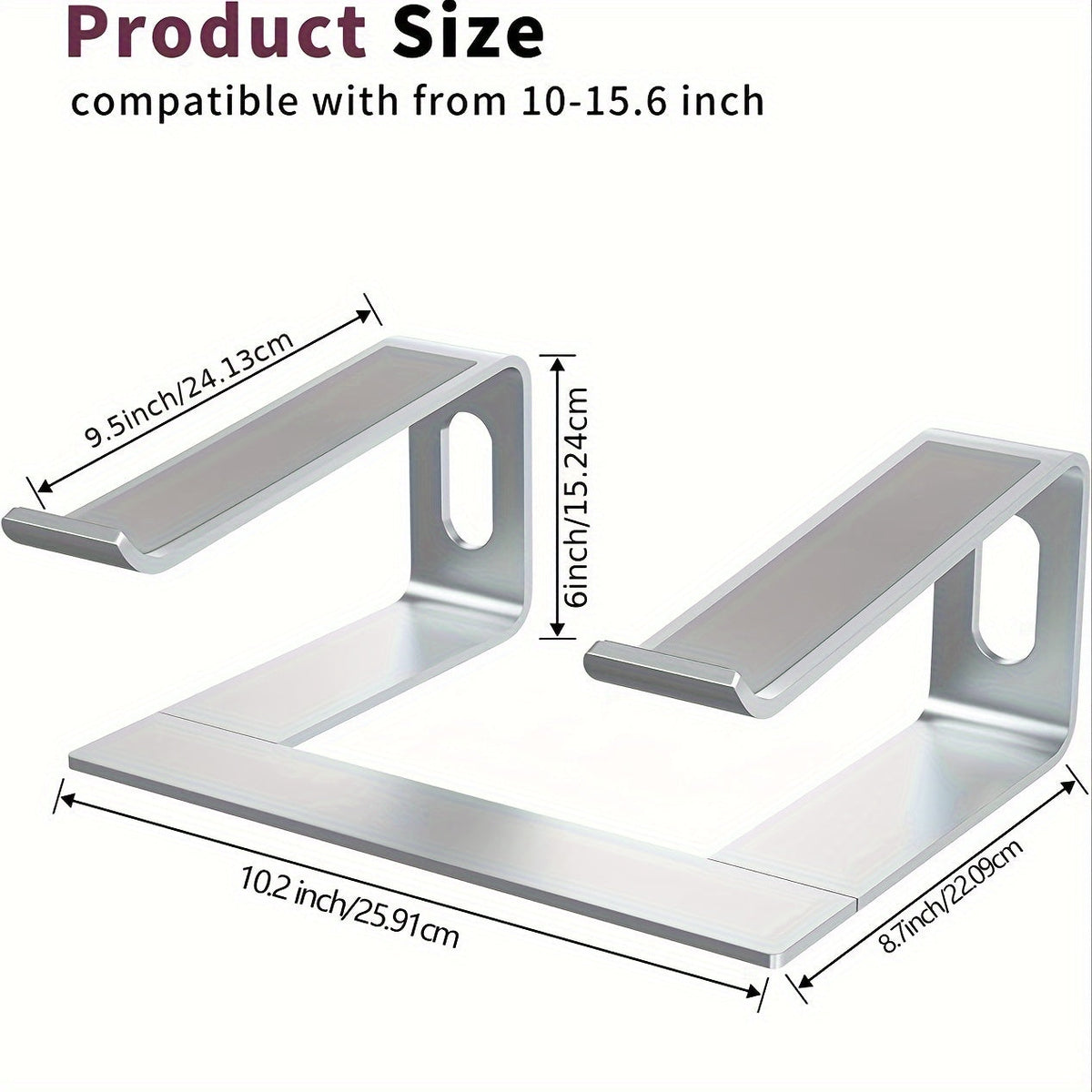 Soporte para portátil de aluminio con diseño ergonómico y ventilación para el escritorio y el teletrabajo | Sansoti
