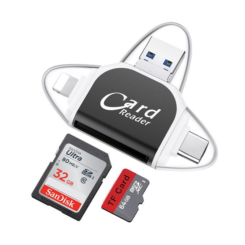Card Reader 4 In 1 USB C Lightning SD Micro SD USB 3.0 | Sansoti