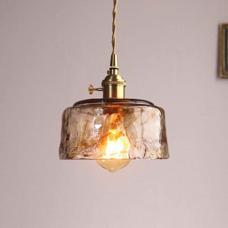 Hanglamp Glas Messing Industrieel Warm Licht Woonkamer Eetkamer Slaapkamer Retro Design E27 Fitting Sfeer | Sansoti