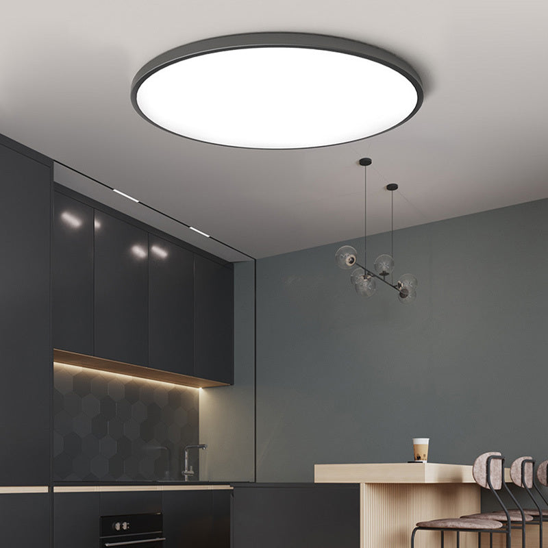 Round LED Bathroom Ceiling Light IP54 Splashproof 23-37cm White Black Adjustable Light Color Modern Design | Sansoti