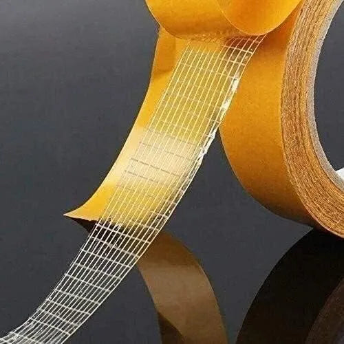 Double-Sided Mounting Tape Set of 2 Pieces | Strong Adhesive Tape for Carpets, Posters, and Small Repairs on Various Surfaces | Sansoti