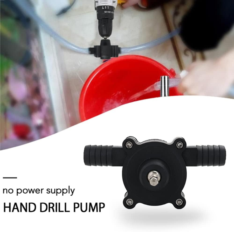 Water Pump for Drill Portable Garden Irrigation Camping Pump Liquid Transfer Black Plastic | Sansoti