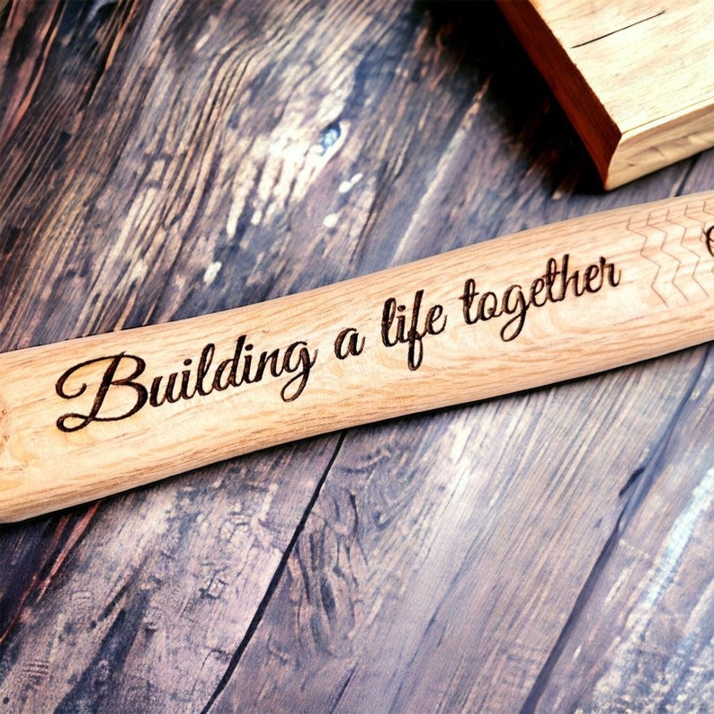 Engraved Tape Measure and Hammer Set – Personalized Tool Set for Father’s Day, Woodworking & DIY | Sansoti