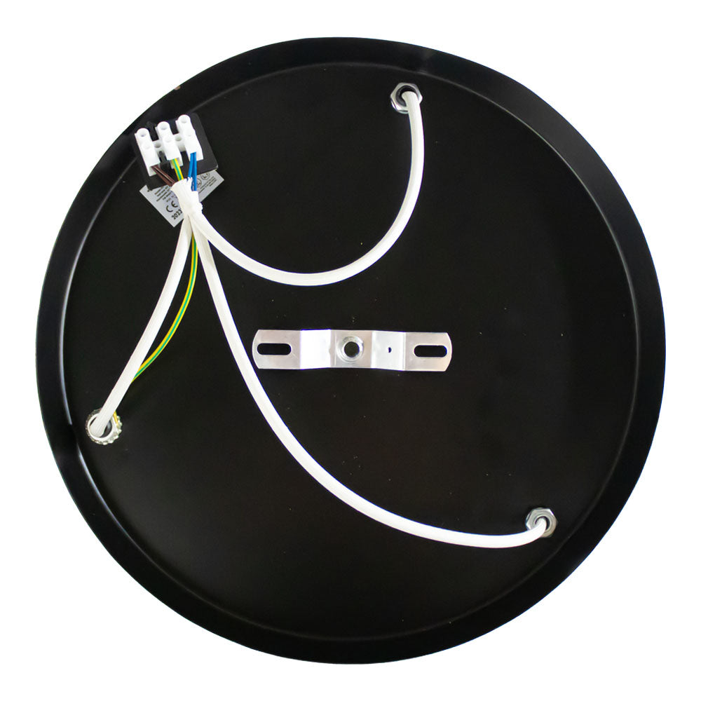 Ceiling Lamp 3 Lights Black Gold Metal E27 Ø30cm Modern Design | Sansoti