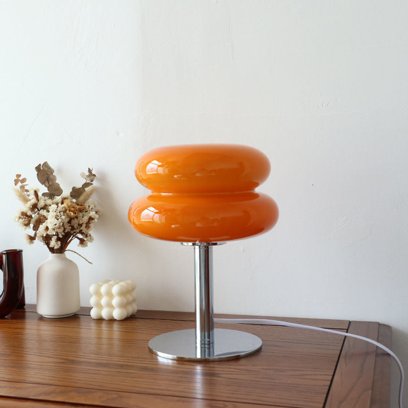 Table Lamp Glass Egg Italian Designer Design LED Dimmable Bedroom Living Room Study Room Ambient Lighting Rotary Knob Iron Glass