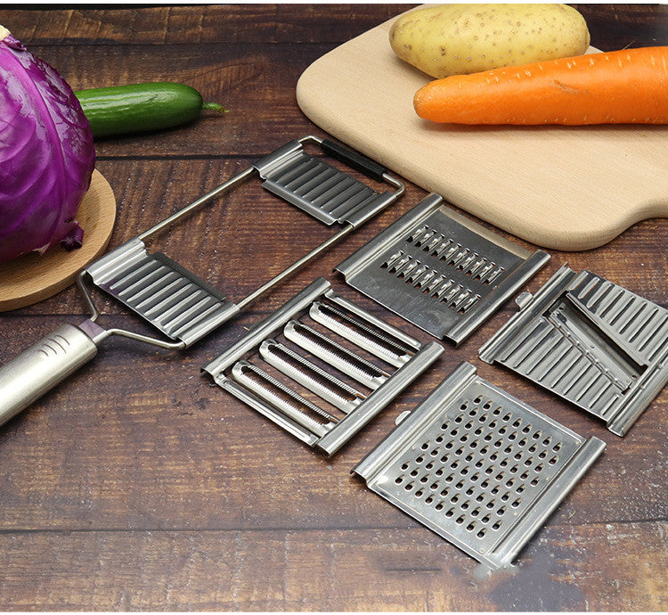 Edelstahl Reibe – Multifunktionale Küchenreibe mit ergonomischem Griff für Gemüse & Käse | Sansoti