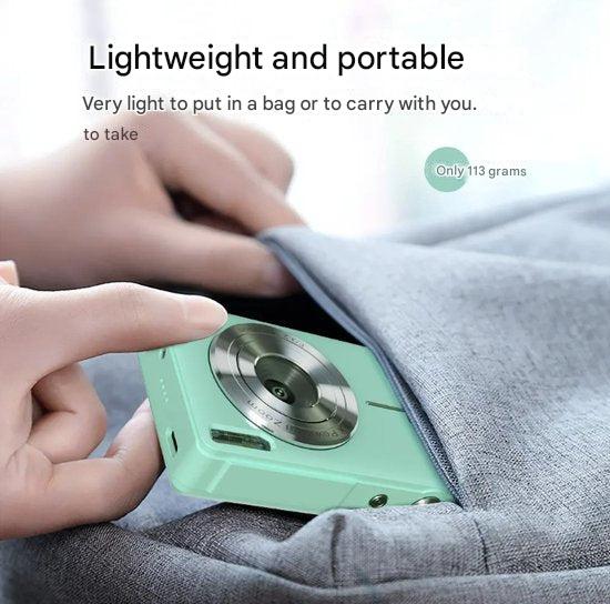Compact Digital Camera, Vintage Style, 1080p Video, 32GB SD Card Included, Travel Photography, Vlogging, Vacation | Sansoti