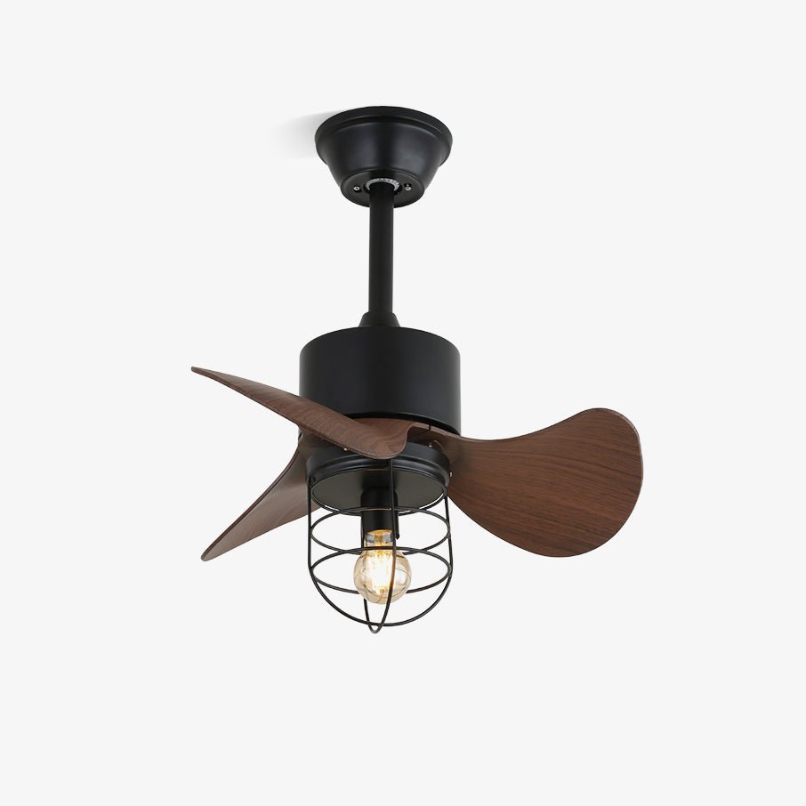 Industrial ceiling fan with lighting – Adjustable fan lamp with remote control for modern interiors | Sansoti