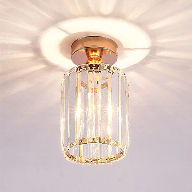Ściemnialna lampa sufitowa z kryształu i akrylu, 3 tryby oświetlenia, metalowa oprawa, salon, sypialnia, korytarz, nowoczesny design | Sansoti
