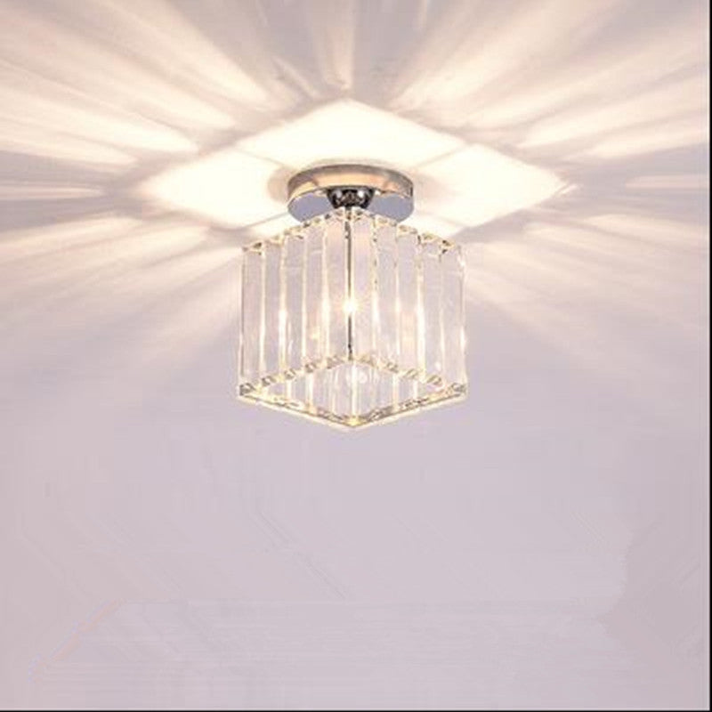 Ściemnialna lampa sufitowa z kryształu i akrylu, 3 tryby oświetlenia, metalowa oprawa, salon, sypialnia, korytarz, nowoczesny design | Sansoti