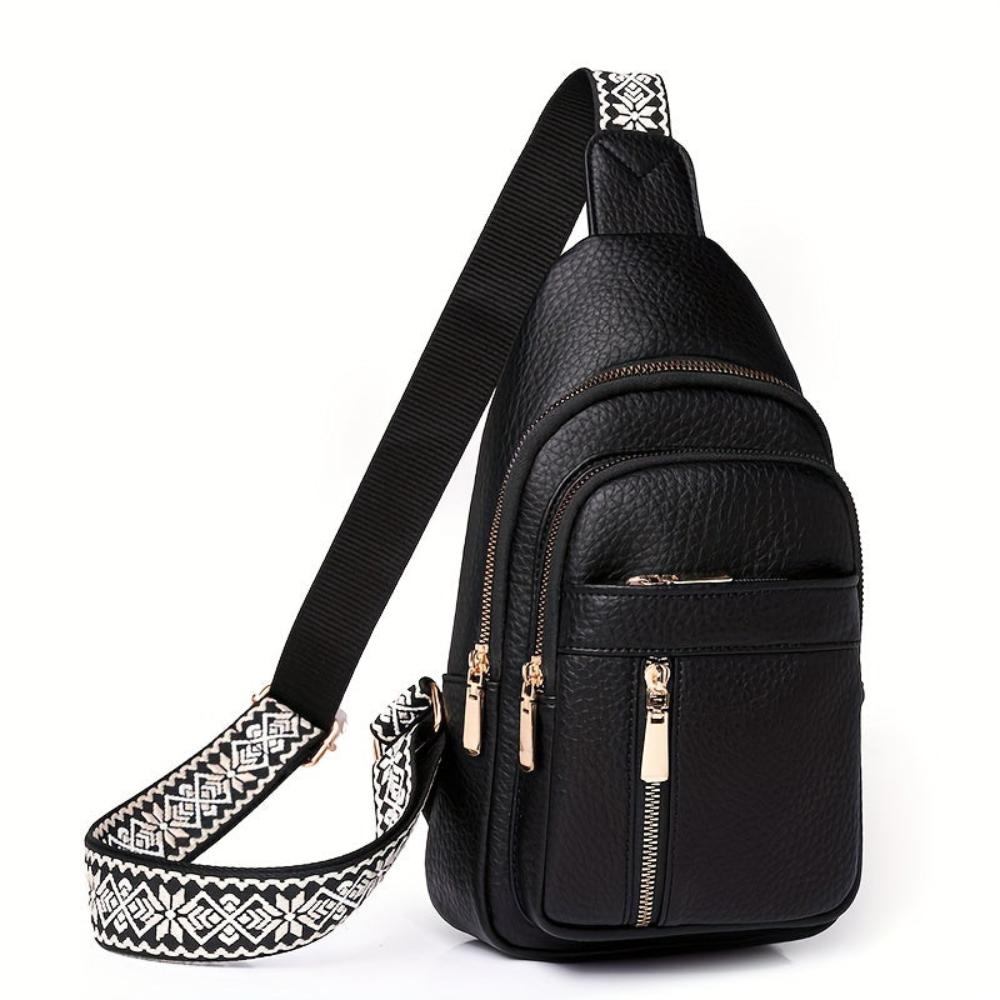 Vintage-Crossbody-Umhängetasche aus Leder mit Fächern für Freizeit und Sport, Retro-Design, für den täglichen Gebrauch, Handtasche für Damen | Sansoti