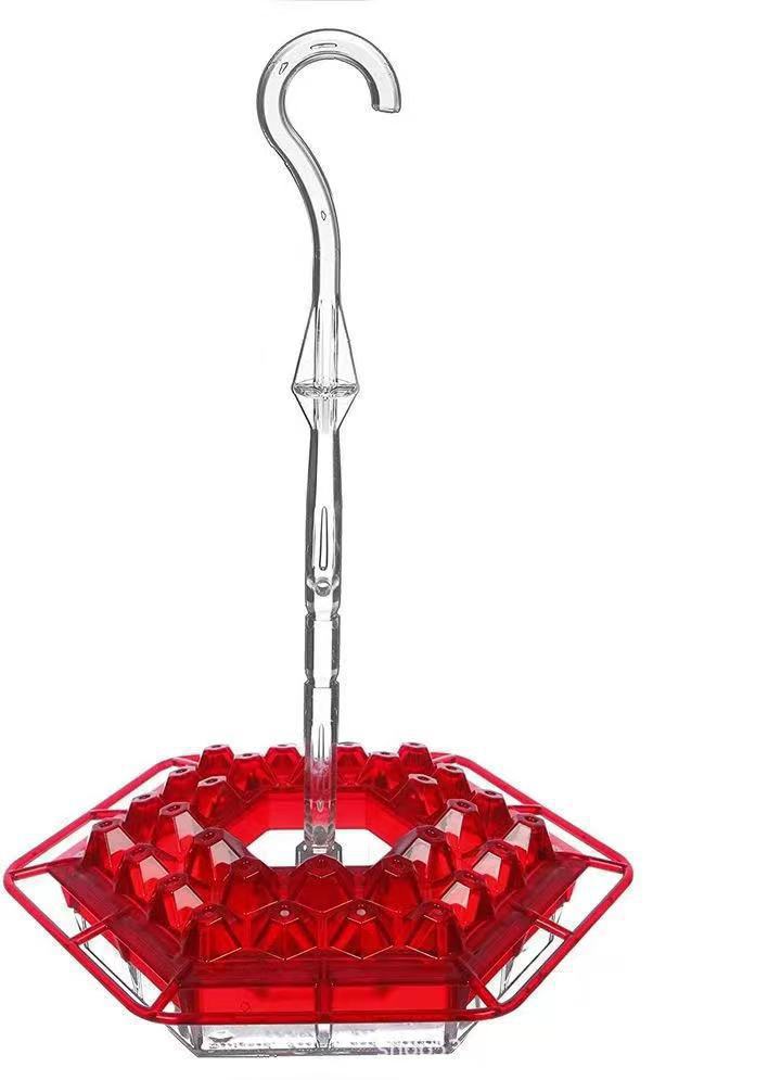 Hanging Hummingbird Feeder Station 350 ml, Ant Protection, 30 Feeding Ports, Diamond-Shaped Openings, Garden Decoration | Sansoti