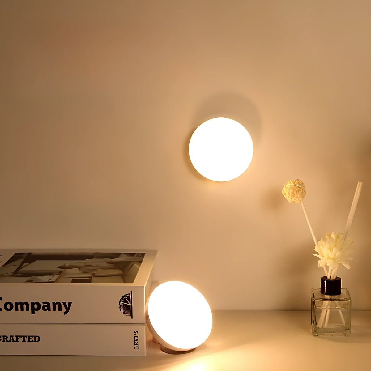Motion Sensor Lamp Wireless ABS Compact Hall Stair Closet Night Light Automatic Light USB Rechargeable | Sansoti