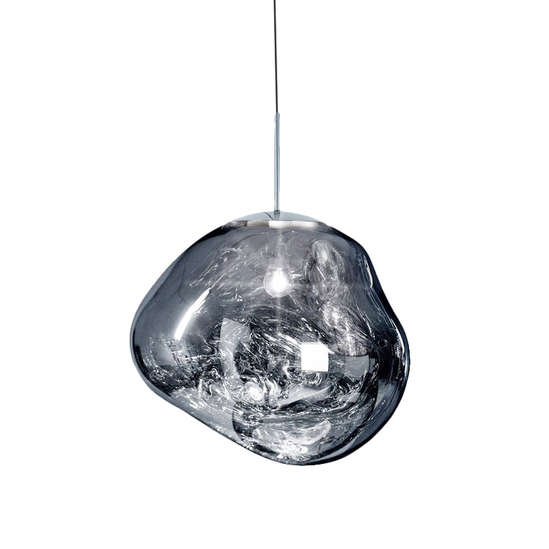 Glazen Hanglamp met Metalen Finish – Modern Design voor Eetkamer en Woonruimte – Verkrijgbaar in Zilver, Goud of Rood – Ø20cm tot Ø41cm | Sansoti