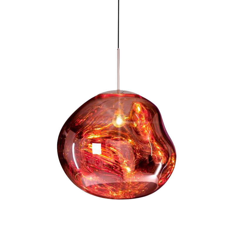 Glazen Hanglamp met Metalen Finish – Modern Design voor Eetkamer en Woonruimte – Verkrijgbaar in Zilver, Goud of Rood – Ø20cm tot Ø41cm | Sansoti