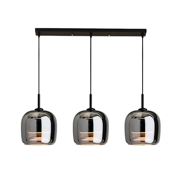 Pendant Lamp Black Glass Scandinavian Nordic LED E27 16cm Pendant Lamp Kitchen Living Room Luxury | Sansoti