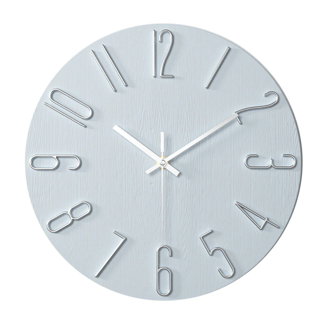 Wall Clock Modern Silent Quartz 30cm Plastic Living Room Minimalist | Sansoti