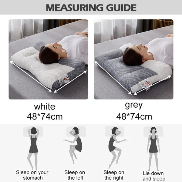 Ergonomic Neck Pillow with Memory Foam for Side and Back Sleepers Optimal Neck Support Comfortable Sleep Pillow | Sansoti