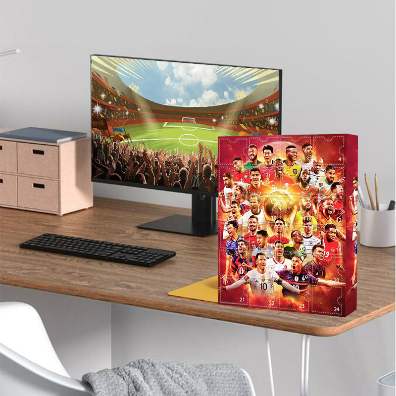 Voetbal Adventskalender 2026 met 24 Speelfiguren voor Jonge Fans Kerst Countdown Cadeauset December Festiviteit | Sansoti