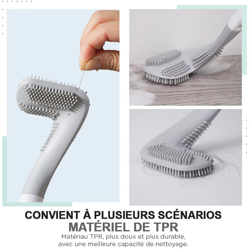 Wall-Mounted Toilet Brush with Long Handle and Triangular Brush Head for Thorough Cleaning of Every Corner | Sansoti