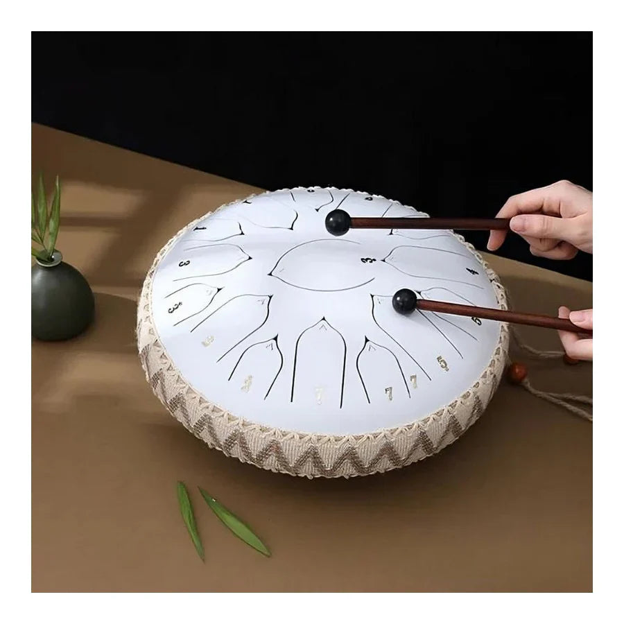 Tambour langue Handpan Anti-stress Tambour de méditation en acier 15cm | Sansoti