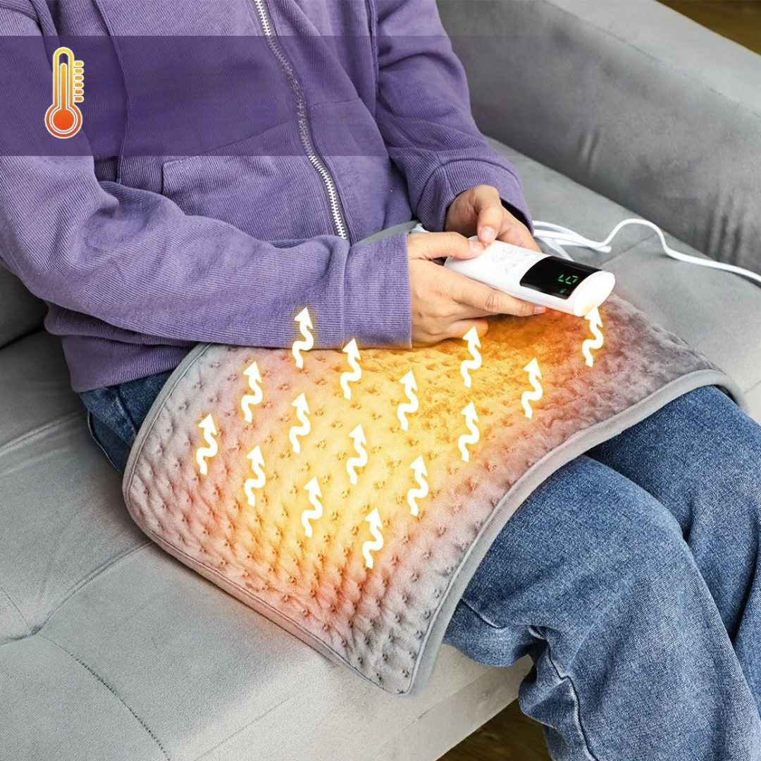 Heating Pad 60×30cm with Timer and 9 Temperature Settings, Heated Microplush for Back, Neck and Shoulders | Sansoti