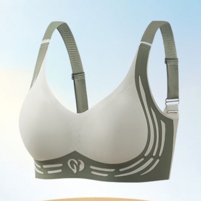 Wire-Free Push-Up Bra Wide Straps U-Back Comfortable Lift Support Soft Fit Women's Lingerie | Sansoti