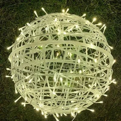 Boule Lumineuse LED Extérieure Étanche 20cm IP65 Blanc Chaud Éclairage Jardin | Sansoti