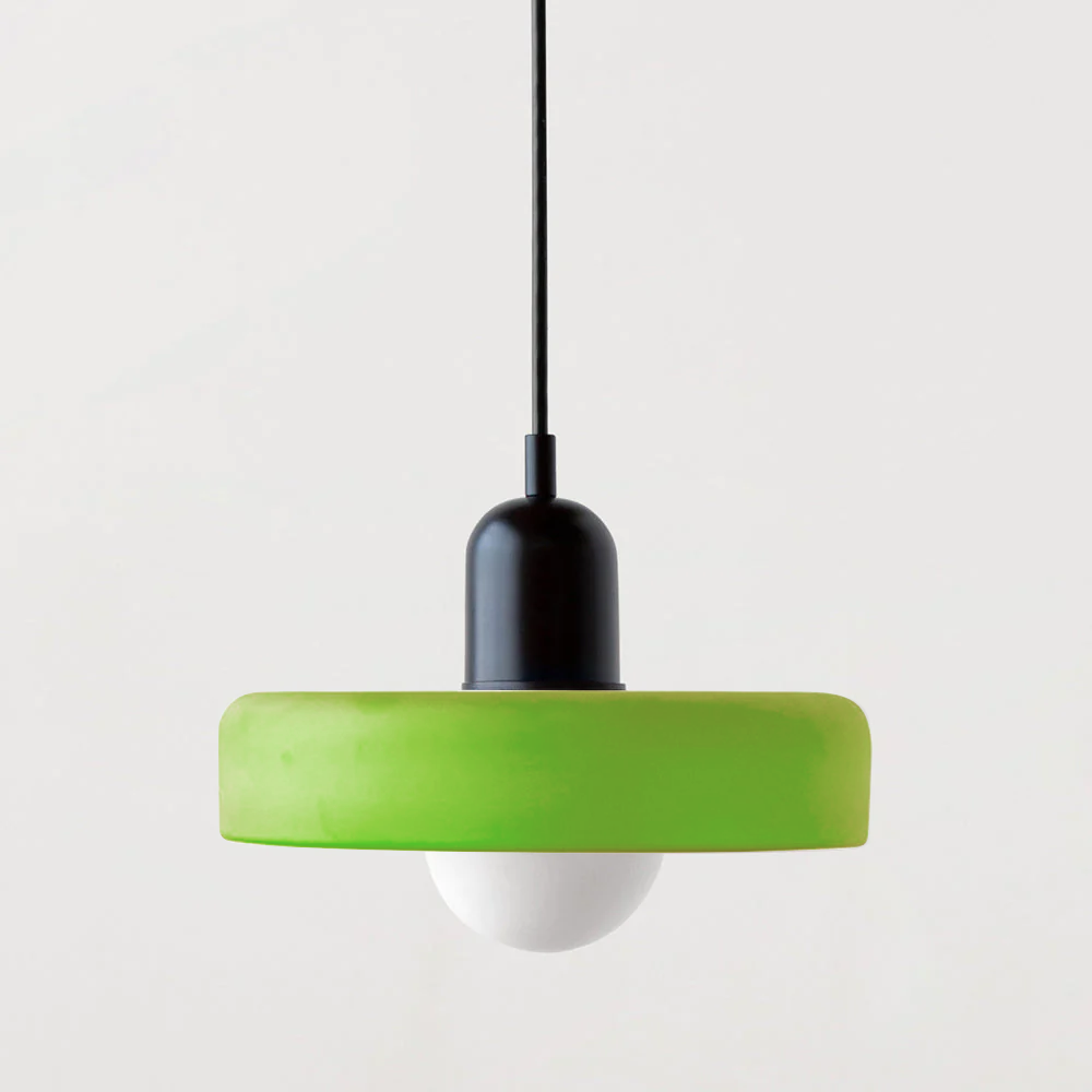 Suspension moderne en verre coloré 25/35cm E27 design minimaliste réglable | Sansoti