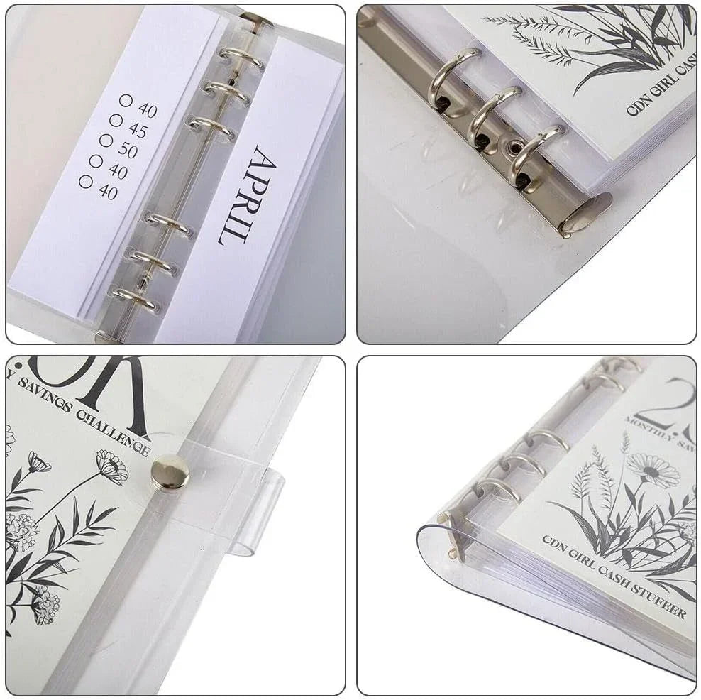 Budgetplanner Map met 12 Maanden Enveloppen Systeem PVC Losbladig A5 Spaaruitdaging Geld Organizer Huishouden | Sansoti
