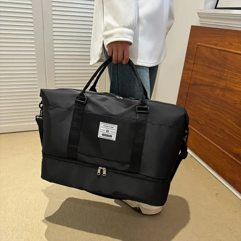 Handgefertigte Ledertasche für Wochenendtrips, Flugreisen und den Besuch im Fitnessstudio, kompakte Reisetasche, Vintage | Sansoti