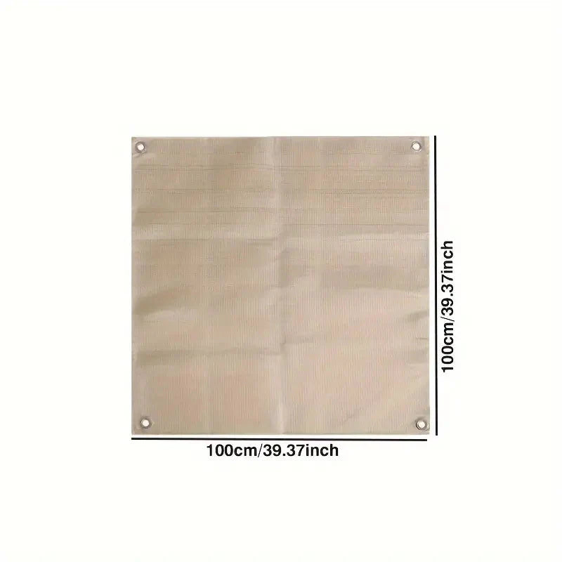 Tapis ignifuge résistant à la chaleur 800°C fibre de verre aluminium barbecue brasero terrasse protection pliable réutilisable sol décoration jardin | Sansoti