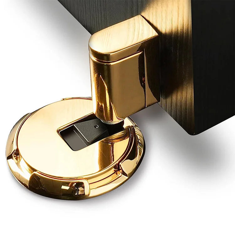 Doorstop Floor Push Lock Zinc Alloy Mechanical Stainless Steel Design | Sansoti